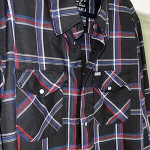 DIXXON Black and Red Plaid Men's Shirt